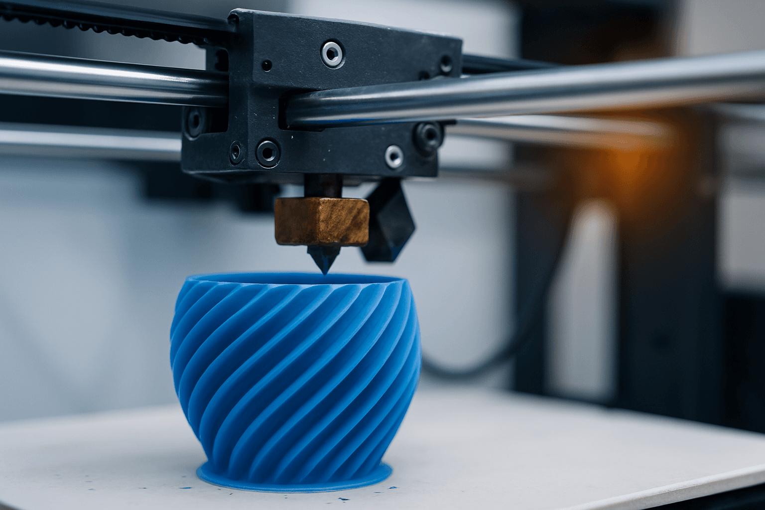 Imprimante 3D FDM en cours de fabrication additive d'une pièce technique
